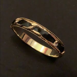 Vintage bracelet chain pattern black thick